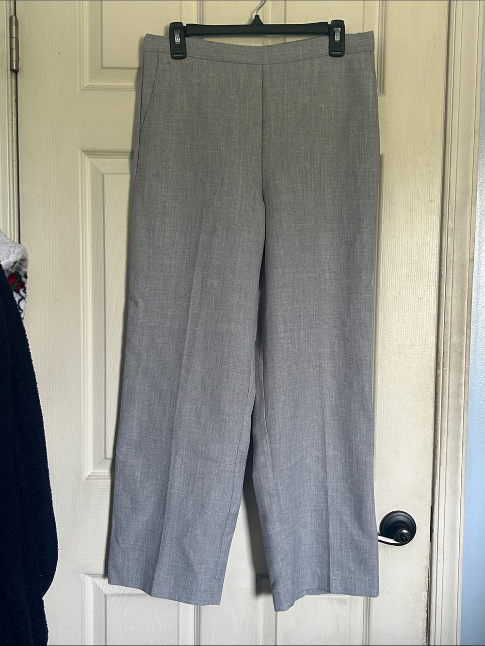 Alfred Dunner light grey textured pull on pants size 12 petite